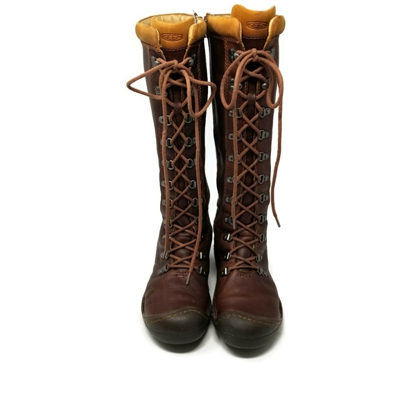 Keen Clara High Leather Lace Up Boots Size 7 - Picture 4 of 10
